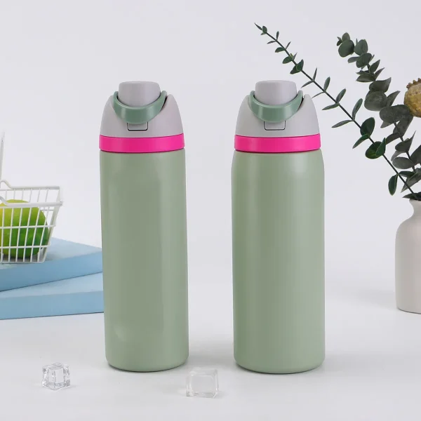 32OZ Vacuum Insulated Water Bottle with Straw Stainless Steel Water Bottle for Outdoor Sports Camping Hiking Thermal Cup 3