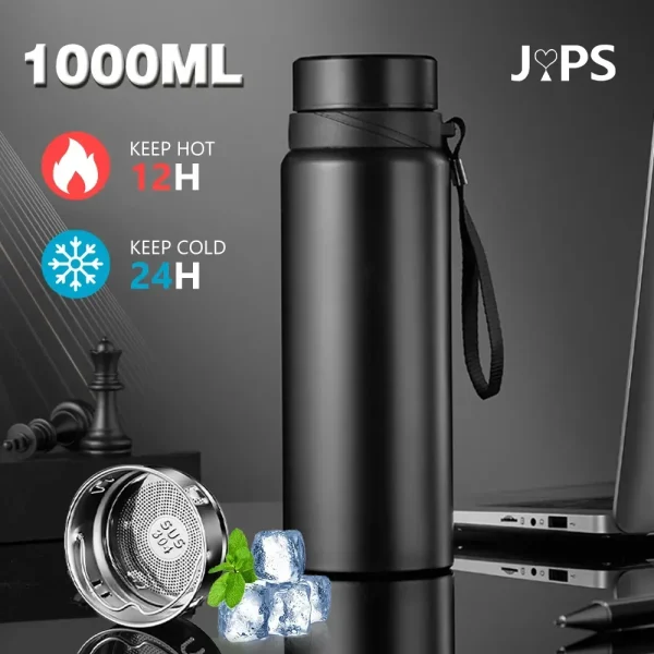 New Insulated Water Bottle Hot Cold Water Bottle Water Tea Coffee Vacuum  Insulated Bottle Stainless Steel Insulated Bottle 1L 1