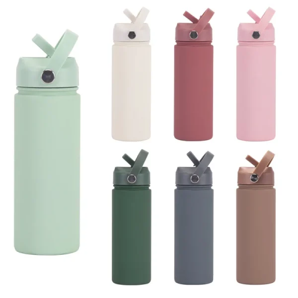 Insulated Water Bottle 500ml Custom Text/Logo - 304 Steel, 24H Cold, Office & Gym Essentials 1