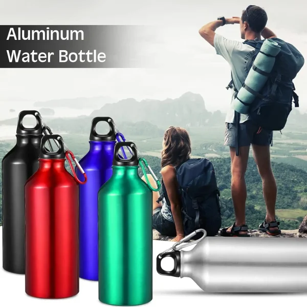 500/750mL Aluminum Outdoor Bike Sports Water Bottle Drinking Kettle Drinking Cup Leakproof Water Jug for Travel Running Camping 2