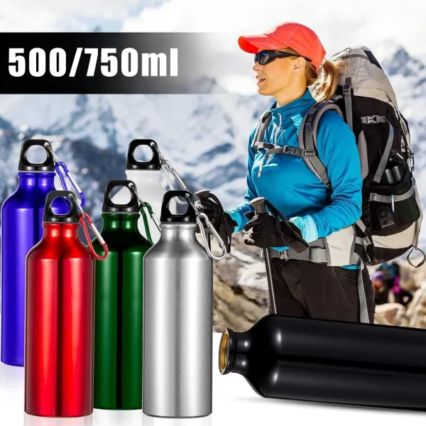 500ml 750ml Lightweight Aluminum Water Bottle Ombre Fitness Flask Gym Outdoor Leakproof Travel Drinkware Gift 1