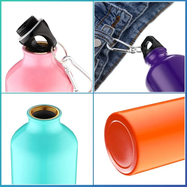 500ml 750ml Lightweight Aluminum Water Bottle Ombre Fitness Flask Gym Outdoor Leakproof Travel Drinkware Gift 3