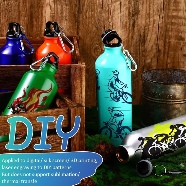500ml 750ml Lightweight Aluminum Water Bottle Ombre Fitness Flask Gym Outdoor Leakproof Travel Drinkware Gift 4