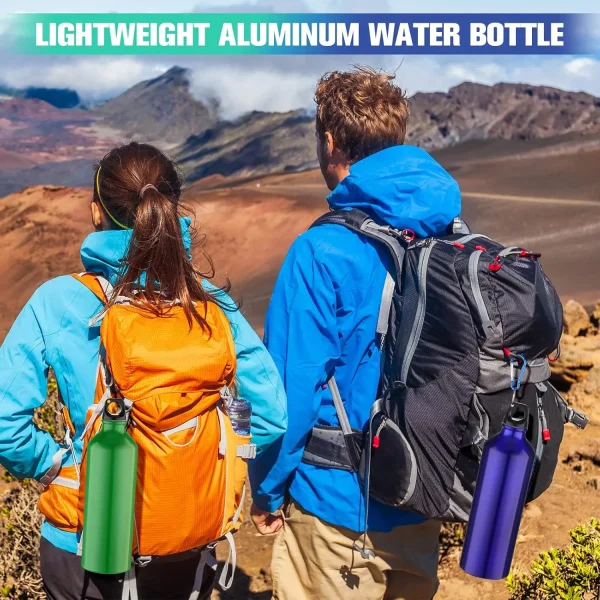 500ml 750ml Lightweight Aluminum Water Bottle Ombre Fitness Flask Gym Outdoor Leakproof Travel Drinkware Gift 5