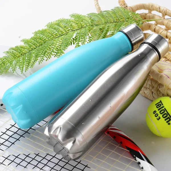 DIY Vacuum Water Bottles 500ML Safety 304 Stainless Steel Sport Coffee Cup Thermose Girls Boy Student Birth Gift Customized Logo 4