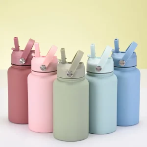 PuraCool Personalised Water Bottle 650ml/22oz Insulated Thermos Customised Tumbler Flask with Straw 1