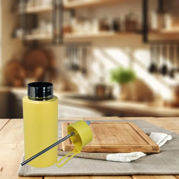 Stainless Steel Insulated Bottle with Straw Double Wall Vacuum Wide Mouth Thermos Water Bottle Hot Drinks/Cold Drinks Home 2