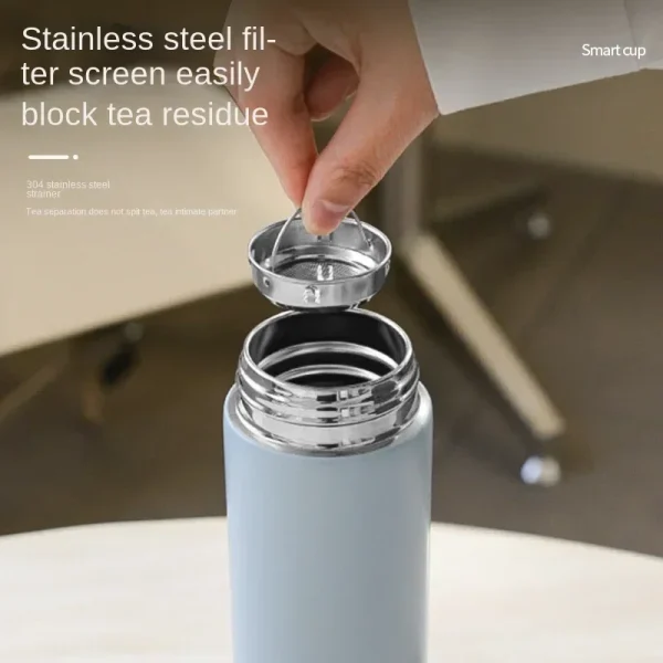 2025 Smart Display 304 Stainless Steel Thermos Cup Vacuum Water Cup for Men and Women Students High Value Office Cup 3