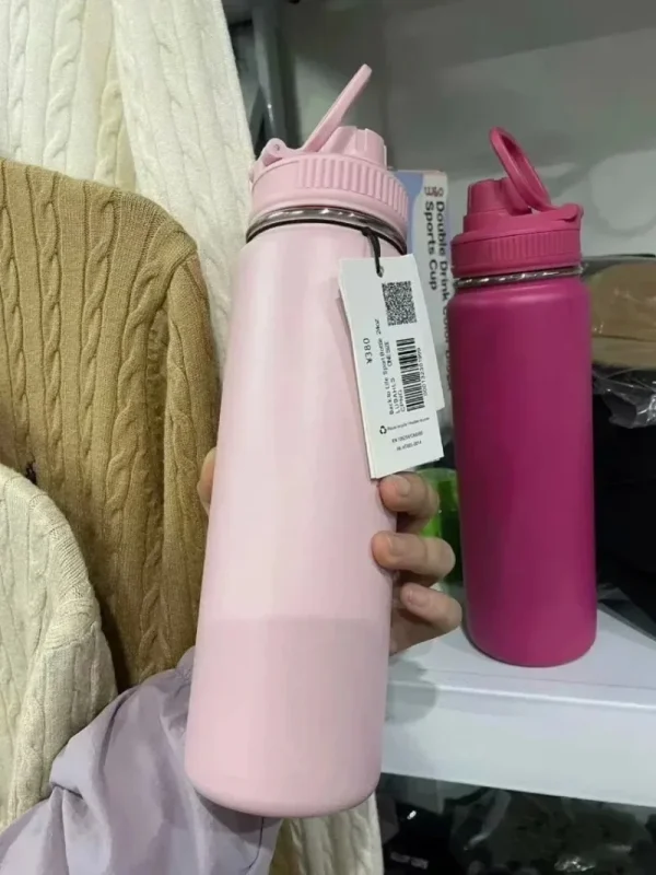 710ml Insulated Water Cup Sports Water Bottles Stainless Steel Vacuum Cup Portable Outdoor Handheld Cup Customised logo 2