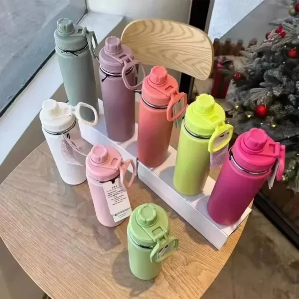 710ml Insulated Water Cup Sports Water Bottles Stainless Steel Vacuum Cup Portable Outdoor Handheld Cup Customised logo 4