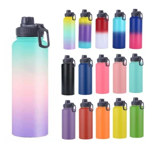 18oz 32oz 40oz Double Wall Hydroes Stainless Steel Water Bottle with Straw Lid Vacuum Insulated Flask Thermos for Sports 1