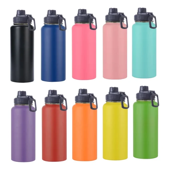 18oz 32oz 40oz Double Wall Hydroes Stainless Steel Water Bottle with Straw Lid Vacuum Insulated Flask Thermos for Sports 2