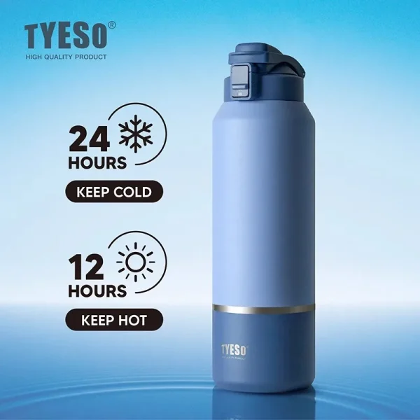 TYESO 2000ML Stainless Steel Thermo Bottle Portable 64oz Thermos Large Capacity Thermo Water Bottle Tyeso Tumbler Thermoses New 3