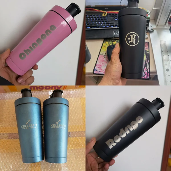 Personalized Water Bottles Custom Engraved with Name Customized Insulated Stainless Steel Shaker Bottle for Sport 3