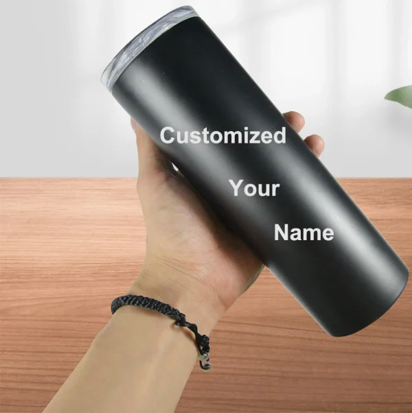 Custom 20oz Skinny Bottle Tumbler Wine Cup With Lid Water Beer Mug Double coffee Ice Insulated Stainless Steel SlimTall Bottle 2