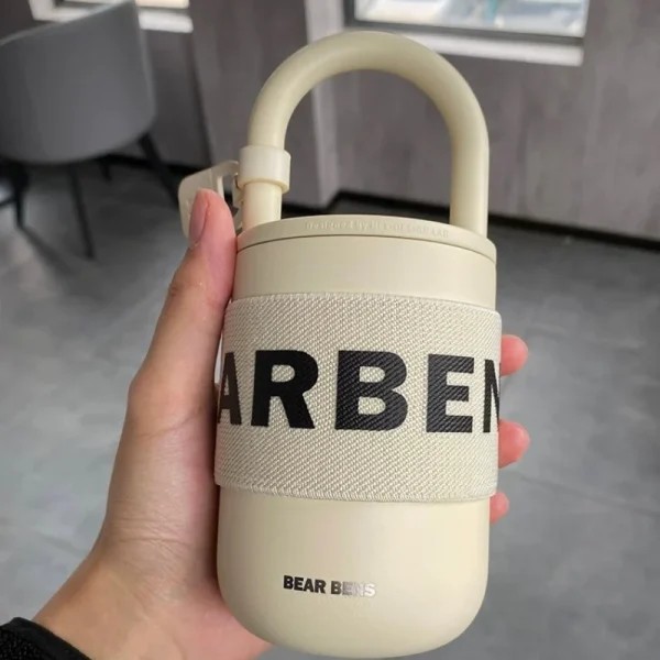 300ml 400ml Insulation Shaped Block Thremos Stainless Steel Vacuum Cup Shoulder Portable High Capacity Travel Water Bottle 4