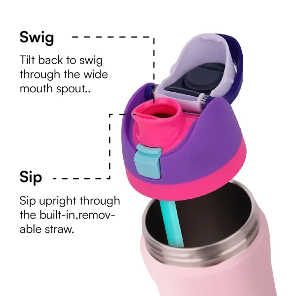 24OZ Stainless Steel Vacuum Double-Layer Insulated Sports Water Bottle Perfect Companion for Outdoor Sport Adventure 3
