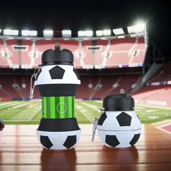 Foldable Football/basketball Silicone Water Bottle, Children/student Outdoor Sports Water Bottle. Supports Mass Customization 3