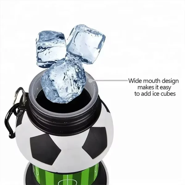 Foldable Football/basketball Silicone Water Bottle, Children/student Outdoor Sports Water Bottle. Supports Mass Customization 5