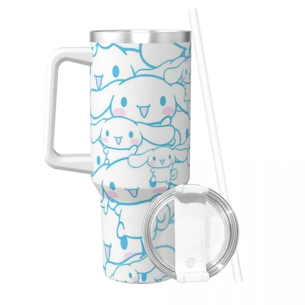 Kawaii Cinnamoroll Tumbler Hot Drinks Water Bottle Leakproof Stainless Steel Coffee Mug Custom Travel Car Mugs 2