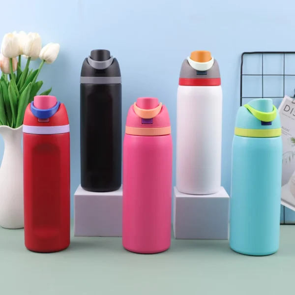 32OZ Thermal Water Bottle Large Capacity With Straw Stainless Steel Thermos Bottle Cold and Hot Water Bottle Sport Thermos Cup 3