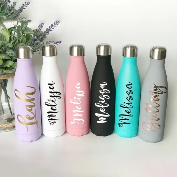 304 Stainless Steel Cola Bottle - Double-Wall Vacuum Insulated Sports Water Bottle Cola Cup Custom Print (Images/Logos/Text) 3