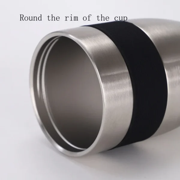 New Double-layer Vacuum Stainless Steel Thermos Cup Direct Drinking Coffee Cup with Lid Anti-scalding Water Cup Office Utility 6