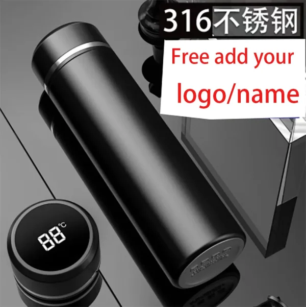 Custom logo Intelligent Digital Thermos Tea Mug Water Cup Touch Display Temperature Stainless Steel Creative Thermoses Gifts 6