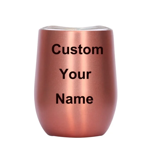 Customized logo 12OZ Wholesale Price Swig Wine Cups Insulated Thermos Coffee Mug Vacuum Thermos Cup Coffee Tumbler Egg Shape 2