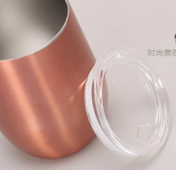 Customized logo 12OZ Wholesale Price Swig Wine Cups Insulated Thermos Coffee Mug Vacuum Thermos Cup Coffee Tumbler Egg Shape 4