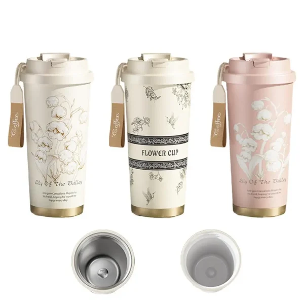 Coffee Mug Steel Coffee Cup Temperature Display Vacuum Flask Thermal Tumbler Insulated Water Bottle 1