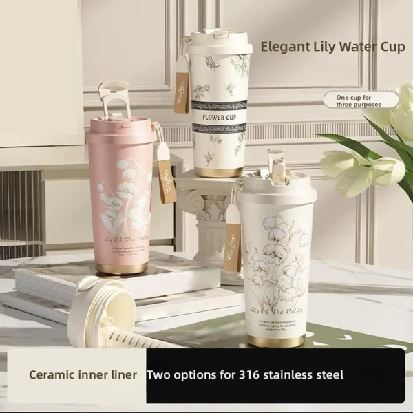 Coffee Mug Steel Coffee Cup Temperature Display Vacuum Flask Thermal Tumbler Insulated Water Bottle 2