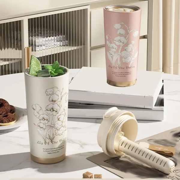 Coffee Mug Steel Coffee Cup Temperature Display Vacuum Flask Thermal Tumbler Insulated Water Bottle 3