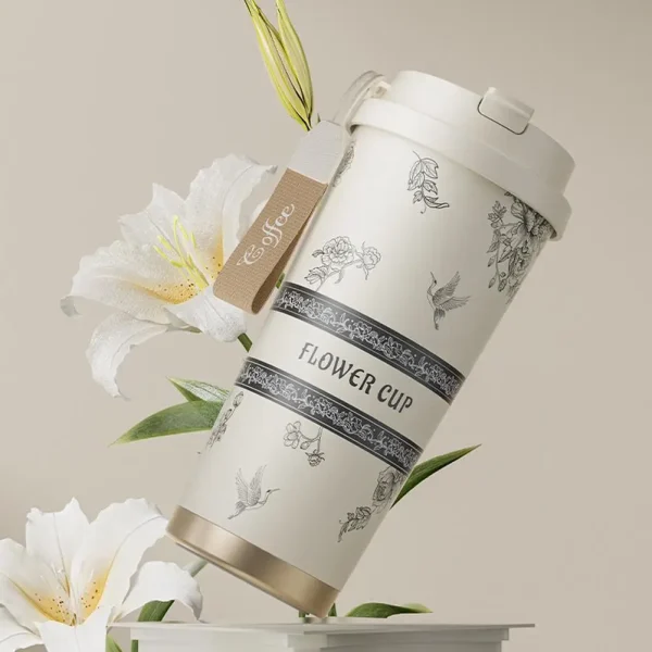Coffee Mug Steel Coffee Cup Temperature Display Vacuum Flask Thermal Tumbler Insulated Water Bottle 4