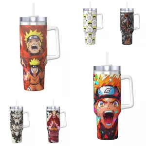 Stainless Steel Tumbler Narutos Anime Coffee Mug Insulated Cold and Hot Car Mugs Beach Custom Water Bottle 1