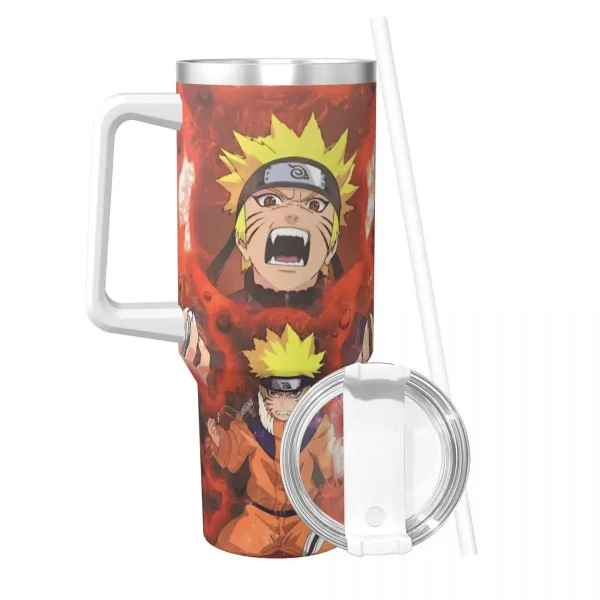 Stainless Steel Tumbler Narutos Anime Coffee Mug Insulated Cold and Hot Car Mugs Beach Custom Water Bottle 2