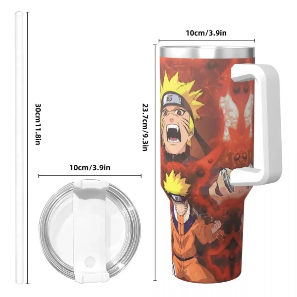 Stainless Steel Tumbler Narutos Anime Coffee Mug Insulated Cold and Hot Car Mugs Beach Custom Water Bottle 4