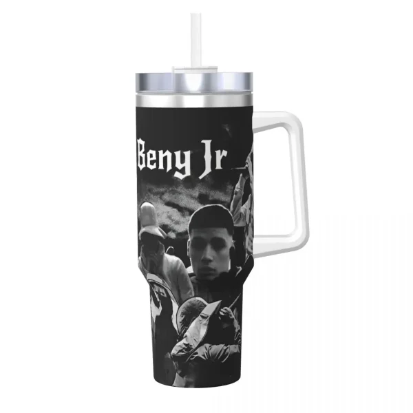 Stainless Steel Tumbler Rapper BENYs JR 2024 Tour Graphic Thermal Mug Insulated Cold Car Mugs Camping Custom Water Bottle 1