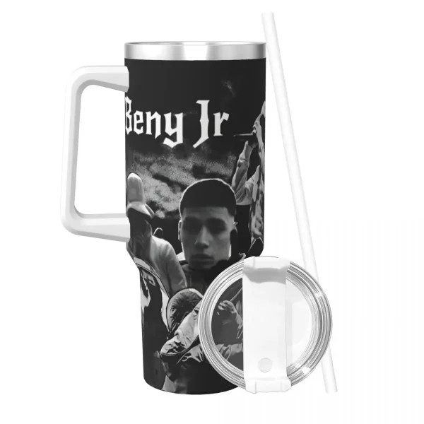 Stainless Steel Tumbler Rapper BENYs JR 2024 Tour Graphic Thermal Mug Insulated Cold Car Mugs Camping Custom Water Bottle 2