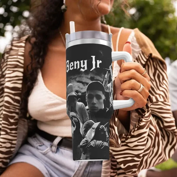 Stainless Steel Tumbler Rapper BENYs JR 2024 Tour Graphic Thermal Mug Insulated Cold Car Mugs Camping Custom Water Bottle 6