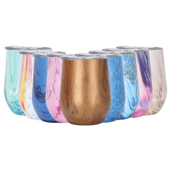 12OZ Egg Shaped Cup Stainless Steel Thermos Coffee Cup Tumbler Vacuum Flask Water Bottle Car Travel Mug Thermal Thermoses Custom 1