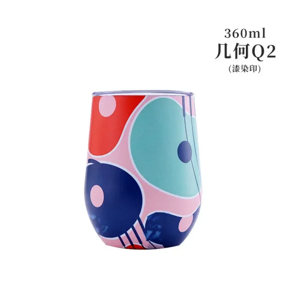 12OZ Egg Shaped Cup Stainless Steel Thermos Coffee Cup Tumbler Vacuum Flask Water Bottle Car Travel Mug Thermal Thermoses Custom 3