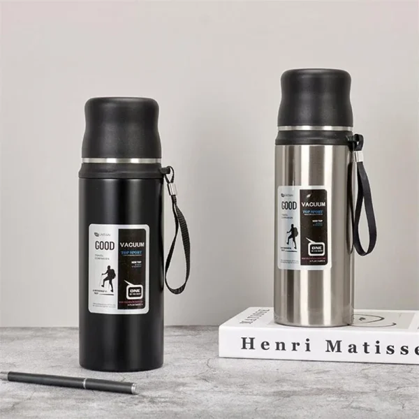 600/800/1000ml Hot Cold Thermos Tumbler Stainless Steel Coffee Cup Water Bottle Portable Travel Sports Kettle Vacuum Flasks 3