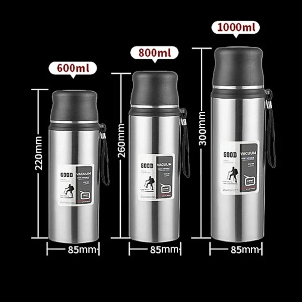 600/800/1000ml Hot Cold Thermos Tumbler Stainless Steel Coffee Cup Water Bottle Portable Travel Sports Kettle Vacuum Flasks 6