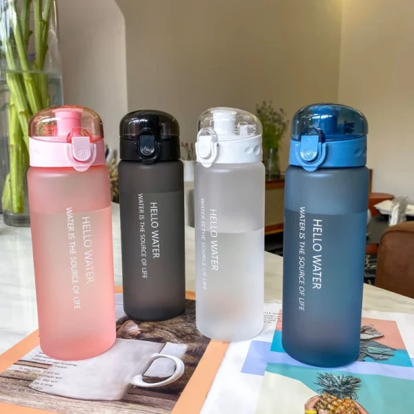 780ml Plastic Water Bottle for Drinking Portable Sport Tea Coffee Cup Kitchen Tools Kids Water Bottle for School Transparent 1
