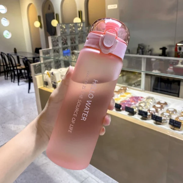780ml Plastic Water Bottle for Drinking Portable Sport Tea Coffee Cup Kitchen Tools Kids Water Bottle for School Transparent 4