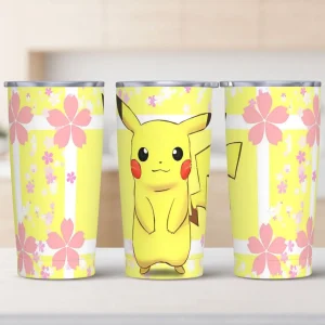 Stainless Steel Tumbler Pokemon Pikachu Thermal Mug Portable Hot Drinks Car Mugs Travel Custom Water Bottle 1