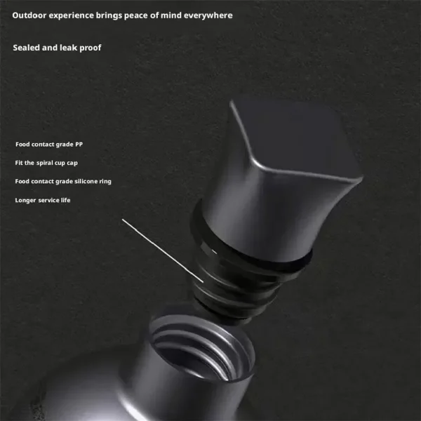 304 Stainless Steel Thermal Insulation Cup Black Game Cosplay Lanyard Outdoor Portable Wukong Theme Gourd Style Water Bottle 3