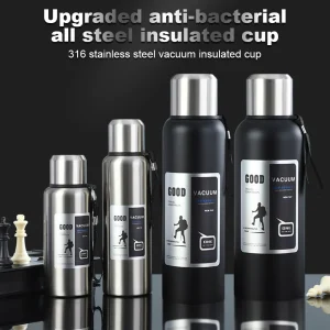 600-2000ml Thermal Water Bottle Stainless Steel Thermo Bottle Coffee Tea Insulated Vacuum Tumbler Car Cold Hot Drinking Kettle 1