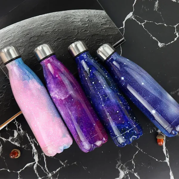 500ml Double Wall Vacuum Cup Thermos Insulated Stainless Steel Water Bottle Outdoor Sports Camping Hiking Cycling Thermo Bottle 2